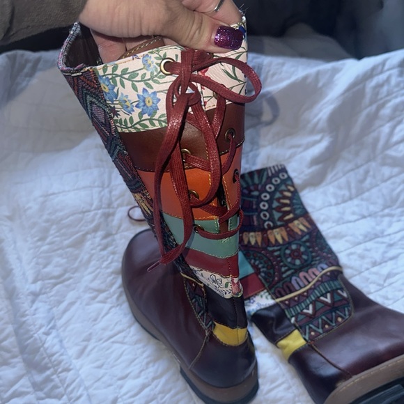 Socofy zipper boots size 8 - Picture 4 of 6